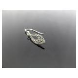 .925 Sterling Silver Art Nouveau Dangle Hook Earrings .925 Sterling Silver Art Nouveau Dangle Hook Earrings