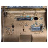 Vintage National Gilded Bronze Case Register with Relief Carving 1930 (includes key) Vintage National Gilded Bronze Case Register with Relief Carving 1930 (includes key)