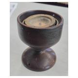 Vintage Maritime Compass / Binnacle Mounted on a Turned Wood Bowl Vintage Maritime Compass / Binnacle Mounted on a Turned Wood Bowl