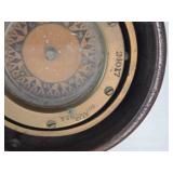 Vintage Maritime Compass / Binnacle Mounted on a Turned Wood Bowl Vintage Maritime Compass / Binnacle Mounted on a Turned Wood Bowl