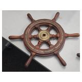 18' Solid Wood Nautical Ship Steering Wheel 18' Solid Wood Nautical Ship Steering Wheel