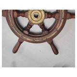 18' Solid Wood Nautical Ship Steering Wheel 18' Solid Wood Nautical Ship Steering Wheel