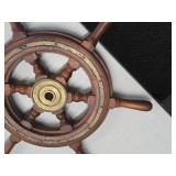 18' Solid Wood Nautical Ship Steering Wheel 18' Solid Wood Nautical Ship Steering Wheel