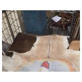 Handpainted Native American Indian Chief on a Deer Skin Hide with Acrylics (Believed to be Sitting Bull) 30' x 48' Handpainted Native American Indian Chief on a Deer Skin Hide with Acrylics (Believed to be Sitting Bull) 30' x 48'