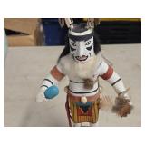 Vintage Handcrafted Navajo Style Hopi Kachina Native American Doll - Clown Singing For Good Way by D. Livingston 1995 Vintage Handcrafted Navajo Style Hopi Kachina Native American Doll - Clown Singing For Good Way by D. Livingston 1995