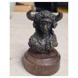 Native American with Bison Headdress theme Bronze Sculpture / by Ron Forman Native American with Bison Headdress theme Bronze Sculpture / by Ron Forman