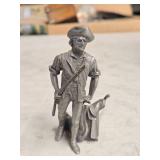 Vintage Revolutionary War Minute Man theme Hudson Pewter Statue by Baston (1972) Vintage Revolutionary War Minute Man theme Hudson Pewter Statue by Baston (1972)