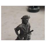 Vintage Revolutionary War Minute Man theme Hudson Pewter Statue by Baston (1972) Vintage Revolutionary War Minute Man theme Hudson Pewter Statue by Baston (1972)