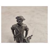 Vintage Revolutionary War Minute Man theme Hudson Pewter Statue by Baston (1972) Vintage Revolutionary War Minute Man theme Hudson Pewter Statue by Baston (1972)