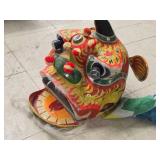 Vintage Chinese Lion Dance Mask / Head Puppet made of Handcrafted Paper Mache Vintage Chinese Lion Dance Mask / Head Puppet made of Handcrafted Paper Mache