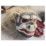 Vintage Handcarved Handpainted 20th Century Balinese Wooden Monkey Mask Vintage Handcarved Handpainted 20th Century Balinese Wooden Monkey Mask