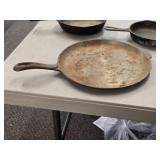 Lot of (3) Cast Iron Cookware - 6-1/2' Pan, 8' Pan and 11' Skillet Lot of (3) Cast Iron Cookware - 6-1/2' Pan, 8' Pan and 11' Skillet