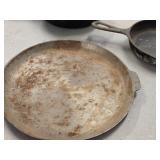 Lot of (3) Cast Iron Cookware - 6-1/2' Pan, 8' Pan and 11' Skillet Lot of (3) Cast Iron Cookware - 6-1/2' Pan, 8' Pan and 11' Skillet