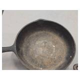 Lot of (3) Cast Iron Cookware - 6-1/2' Pan, 8' Pan and 11' Skillet Lot of (3) Cast Iron Cookware - 6-1/2' Pan, 8' Pan and 11' Skillet