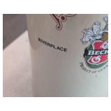 Vintage 1.0-Liter Stoneware Beer Stein by J. Cousineau's (Riverplace, Minneapolis) / Beck's logo Vintage 1.0-Liter Stoneware Beer Stein by J. Cousineau's (Riverplace, Minneapolis) / Beck's logo