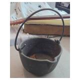 Vintage Cast Iron Cauldron / Smelting Pot with Handle and Spout 4' x 8' Vintage Cast Iron Cauldron / Smelting Pot with Handle and Spout 4' x 8'