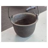 Vintage Cast Iron Cauldron / Smelting Pot with Handle and Spout 2 1/2' x 5' Vintage Cast Iron Cauldron / Smelting Pot with Handle and Spout 2 1/2' x 5'