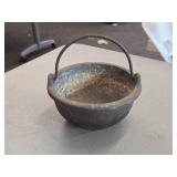 Vintage Cast Iron Cauldron / Smelting Pot with Handle and Spout 3 1/2' x 5' Vintage Cast Iron Cauldron / Smelting Pot with Handle and Spout 3 1/2' x 5'