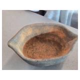 Vintage Cast Iron Bowl with Spouts on Each End 9' x 5 1/2' x 5' Vintage Cast Iron Bowl with Spouts on Each End 9' x 5 1/2' x 5'