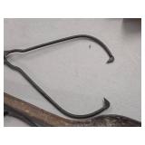 Lot of (3) Vintage Cast Iron Tools - Ice Tongs, Wood Cook Stove Lid Lifter, Shovel Lot of (3) Vintage Cast Iron Tools - Ice Tongs, Wood Cook Stove Lid Lifter, Shovel