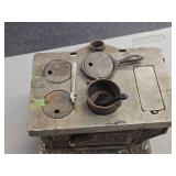 Vintage Cast Iron Cook Stove - Eva by Kenton Brand 8 1/2' x 5 1/2' x 5 1/2' Vintage Cast Iron Cook Stove - Eva by Kenton Brand 8 1/2' x 5 1/2' x 5 1/2'