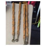 Lot of (4) Vintage Glass Ball and Claw Foot Table Legs Lot of (4) Vintage Glass Ball and Claw Foot Table Legs