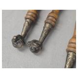 Lot of (4) Vintage Glass Ball and Claw Foot Table Legs Lot of (4) Vintage Glass Ball and Claw Foot Table Legs