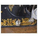 Mendota Model C Sewing Machine with Wood Flip-Top Cabinet 51' x 20' x 37' Mendota Model C Sewing Machine with Wood Flip-Top Cabinet 51' x 20' x 37'