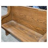 Wooden Church Pew 55' x 22' x 38' Wooden Church Pew 55' x 22' x 38'