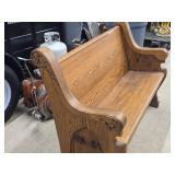 Wooden Church Pew 55' x 22' x 38' Wooden Church Pew 55' x 22' x 38'