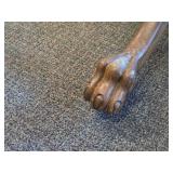 Vintage Clawfoot Wood Dining Table with (4) Wicker Seat Side Chairs Vintage Clawfoot Wood Dining Table with (4) Wicker Seat Side Chairs