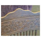 Vintage Clawfoot Wood Dining Table with (4) Wicker Seat Side Chairs Vintage Clawfoot Wood Dining Table with (4) Wicker Seat Side Chairs