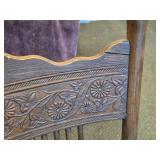 Vintage Clawfoot Wood Dining Table with (4) Wicker Seat Side Chairs Vintage Clawfoot Wood Dining Table with (4) Wicker Seat Side Chairs