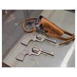 (2) Cap Guns with Wall Drug Holster (2) Cap Guns with Wall Drug Holster