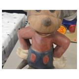 14 1/2' Mickey Mouse theme Hand-Carved Wood Statue 14 1/2' Mickey Mouse theme Hand-Carved Wood Statue