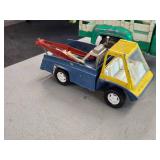 Lot of (2) Vintage Toy Trucks - Hubley Diecast Toy Tow Truck / Wrecker 1960's, Hubley Mighty Metal Stake Bed Farm Truck Model #900 1960's Lot of (2) Vintage Toy Trucks - Hubley Diecast Toy Tow Truck / Wrecker 1960's, Hubley Mighty Metal Stake Bed Farm Truck Model #900 1960's