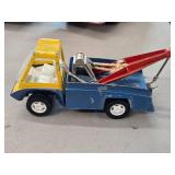 Lot of (2) Vintage Toy Trucks - Hubley Diecast Toy Tow Truck / Wrecker 1960's, Hubley Mighty Metal Stake Bed Farm Truck Model #900 1960's Lot of (2) Vintage Toy Trucks - Hubley Diecast Toy Tow Truck / Wrecker 1960's, Hubley Mighty Metal Stake Bed Farm Truck Model #900 1960's