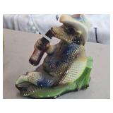 Vintage Texas Armadillo Mascot Drinking Lone Star Beer theme Chalkware Statue Vintage Texas Armadillo Mascot Drinking Lone Star Beer theme Chalkware Statue