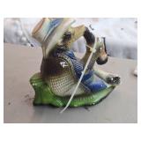 Vintage Texas Armadillo Mascot Drinking Lone Star Beer theme Chalkware Statue Vintage Texas Armadillo Mascot Drinking Lone Star Beer theme Chalkware Statue