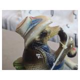 Vintage Texas Armadillo Mascot Drinking Lone Star Beer theme Chalkware Statue Vintage Texas Armadillo Mascot Drinking Lone Star Beer theme Chalkware Statue