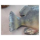 Vintage Sunfish theme Carnival Chalkware Sign / Grain Belt Beer logo Vintage Sunfish theme Carnival Chalkware Sign / Grain Belt Beer logo