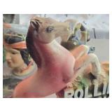 Vintage 1960's-1970's Rolling Rock Premium Beer Horse theme Chalkware Figurine Vintage 1960's-1970's Rolling Rock Premium Beer Horse theme Chalkware Figurine