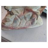 Vintage 1930's-1940's Native American Chief on Horseback theme Carnival Chalkware Statue Vintage 1930's-1940's Native American Chief on Horseback theme Carnival Chalkware Statue