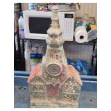 Vintage Church theme Carnival Chalkware Lighted Statue Vintage Church theme Carnival Chalkware Lighted Statue