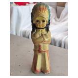 Vintage Native American theme Carnival Chalkware Statue Vintage Native American theme Carnival Chalkware Statue