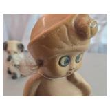 Vintage Kewpie Doll theme Carnival Chalkware Statue with (2) Tufts of Hair Vintage Kewpie Doll theme Carnival Chalkware Statue with (2) Tufts of Hair