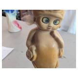 Vintage Kewpie Doll theme Carnival Chalkware Statue with (2) Tufts of Hair Vintage Kewpie Doll theme Carnival Chalkware Statue with (2) Tufts of Hair