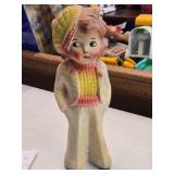 Vintage 1930's-1940's Flapper Girl theme Carnival Chalkware Statue Vintage 1930's-1940's Flapper Girl theme Carnival Chalkware Statue