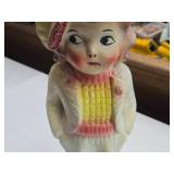 Vintage 1930's-1940's Flapper Girl theme Carnival Chalkware Statue Vintage 1930's-1940's Flapper Girl theme Carnival Chalkware Statue