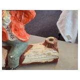 Vintage 1940's Carnival Chalkware Candleholder Vintage 1940's Carnival Chalkware Candleholder